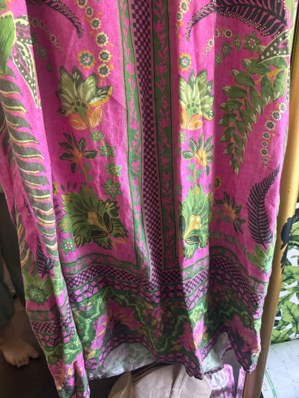 FARM Rio Ana Tie Front Midi Dress (with Pockies!) 🌴 💛 - Picture 3 of 4